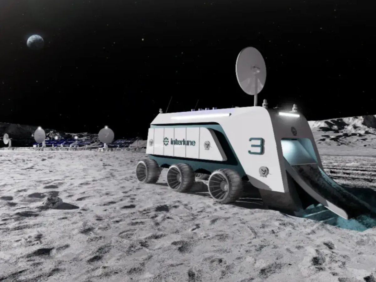 A rendering of the Interlune Harvester, which will incorporate excavation hardware developed in partnership with Vermeer. 
